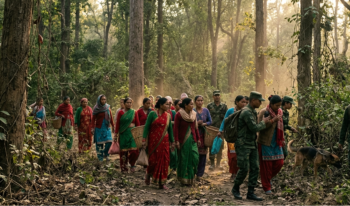 शुक्लाफाँटा निकुञ्जमा च्याउ टिप्न गएका १४ महिला सम्पर्कविहीन, तीन जनासँग फोन सम्पर्क